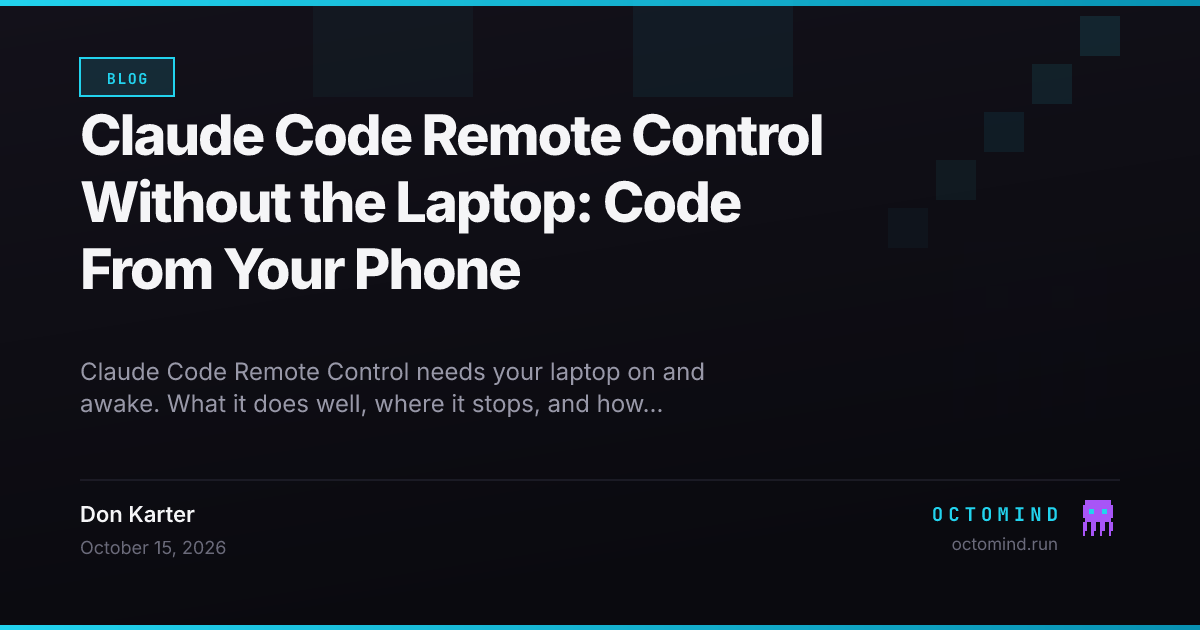 A coding agent answering in a phone chat while the laptop that would normally run it stays closed, with the work running on a cloud machine