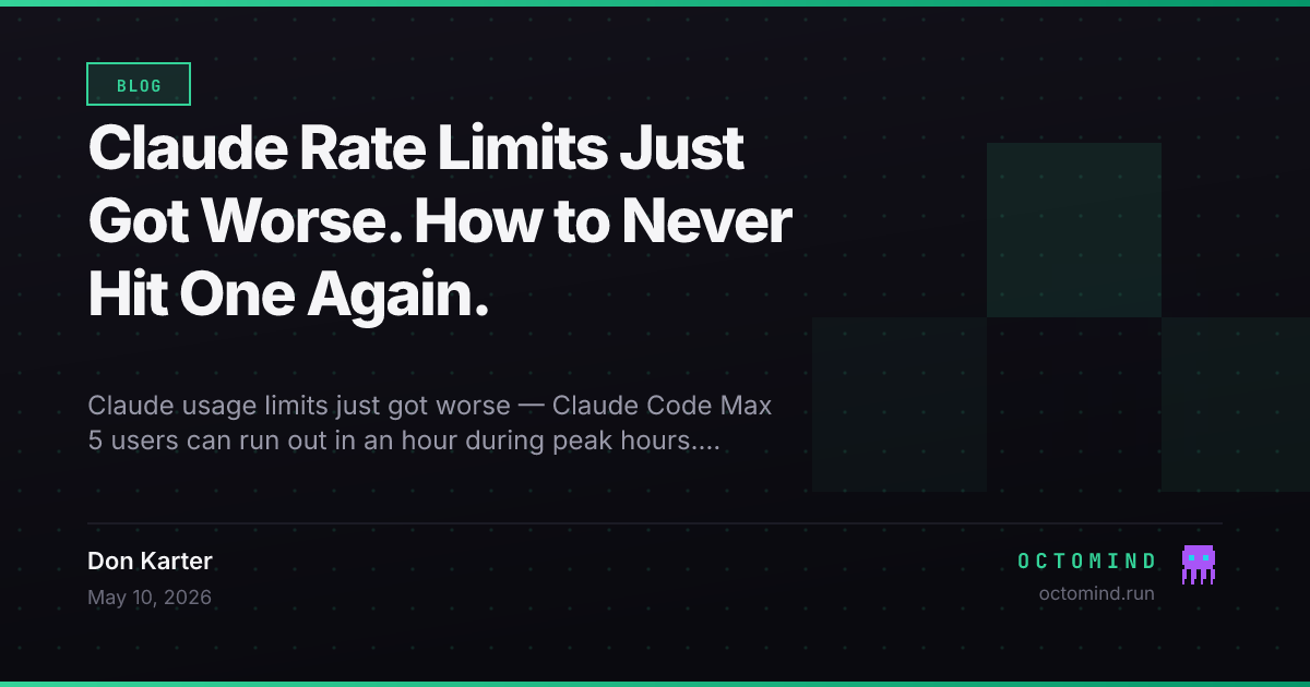 Claude Code Rate Limits Just Got Worse. How to Never Hit One Again ...