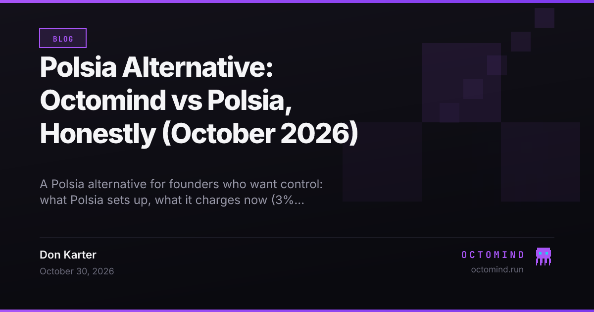 Polsia and Octomind side by side, with a table of fees, setup, model choice and the parts each one leaves to you